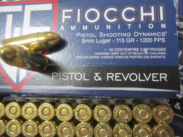 SPF's: FIOCCHI AMMO 9MM LUGER 115 GR FMJ 1,200 FPS - Ammunition ...